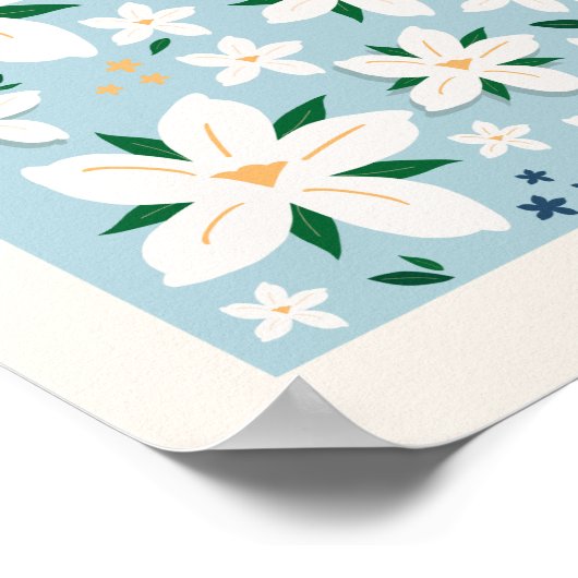 Blume Markt Paris Retro Blumenladen Modernes Dekor Poster (Ecke)