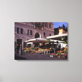 Blume-Markt Rom Leinwanddruck