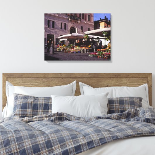 Blume-Markt Rom Leinwanddruck (Insitu (Schlafzimmer))