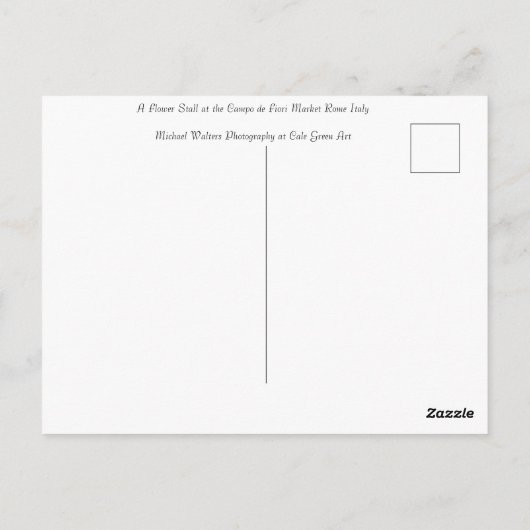 Blume-Markt Rom Postkarte (Rückseite)