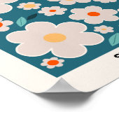 Blume Markt Stockholm Abstrakte Retro-Blume Poster (Ecke)