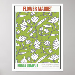 Blume Markt Südostasien Kuala Lumpur Poster