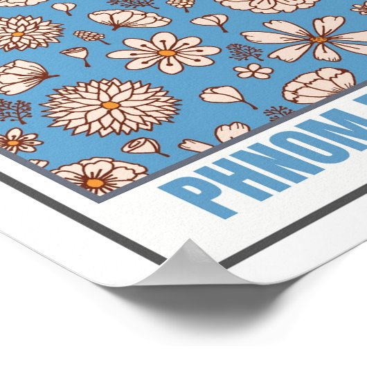 Blume Markt Südostasien Phnom Penh Poster (Ecke)