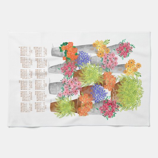 Blume Marktkalender Küchentuch (Horizontal)