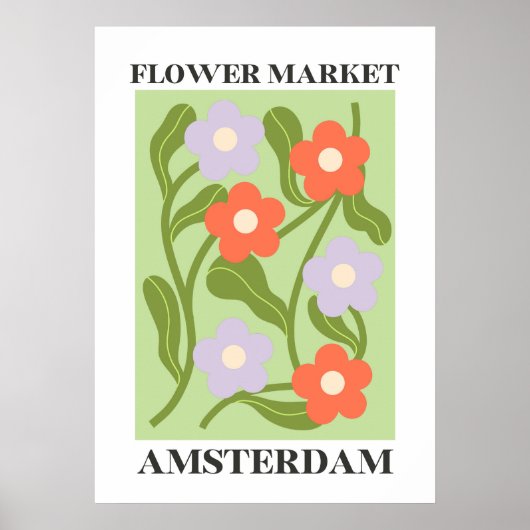 Blume Marktplakat für Wohngestaltung Poster (Vorne)
