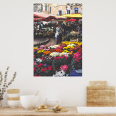 Blume, Markttag, Aix-en-Provence Poster (Küche)