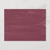 Blume | Maroon Eheratenkarte Hinweiskarte (Rückseite)