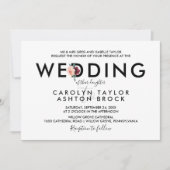 Blume | Maroon Formal Wedding Einladung (Vorderseite)