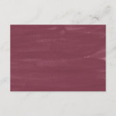 Blume | Maroon Hochzeit wünschend gut Begleitkarte (Rückseite)