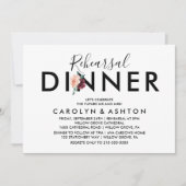 Blume | Maroon Probe Dinner Einladung (Vorderseite)