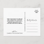 Blume | Maroon Vielen Dank Postkarte (Rückseite)