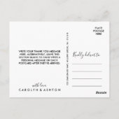 Blume | Maroon Vielen Dank Postkarte (Rückseite)