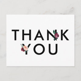 Blume | Maroon Vielen Dank Postkarte