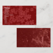 Blume - Maroon Visitenkarte (Vorne/Hinten)