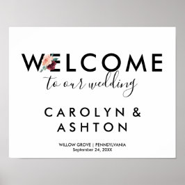 Blume | Maroon Welcome Wedding Poster