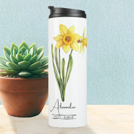 Blume März trockenes Thermal Tumbler Thermosbecher