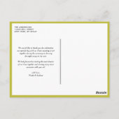 BLUME & MASON JARS WEDEDK DANK IHNEN POSTCARD POSTKARTE (Rückseite)