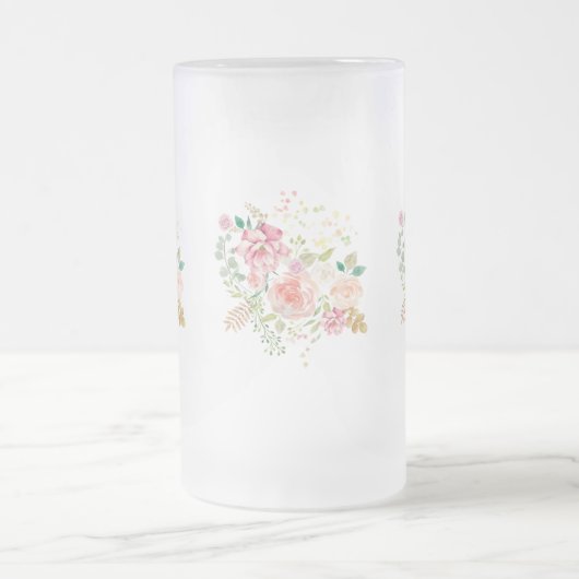 Blume Mattglas Bierglas (Mittel)