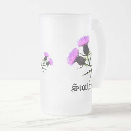 Blume Mattglas Bierglas (VorderseiteRechts)