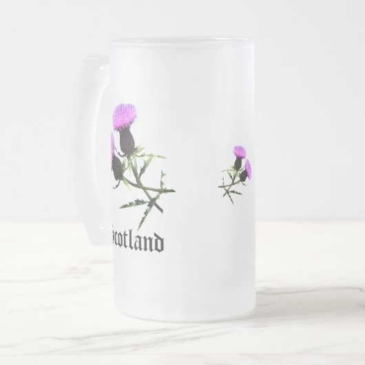Blume Mattglas Bierglas (Vorderseite Links)