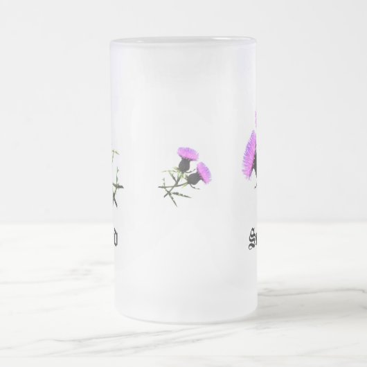 Blume Mattglas Bierglas (Mittel)