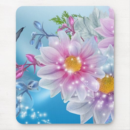 Blume Maus-Pad Mousepad (Vorne)
