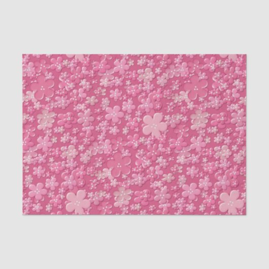 Blume-Mauve-GEWEBE-WRAPPING-PAPIER Seidenpapier (Vorderseite)