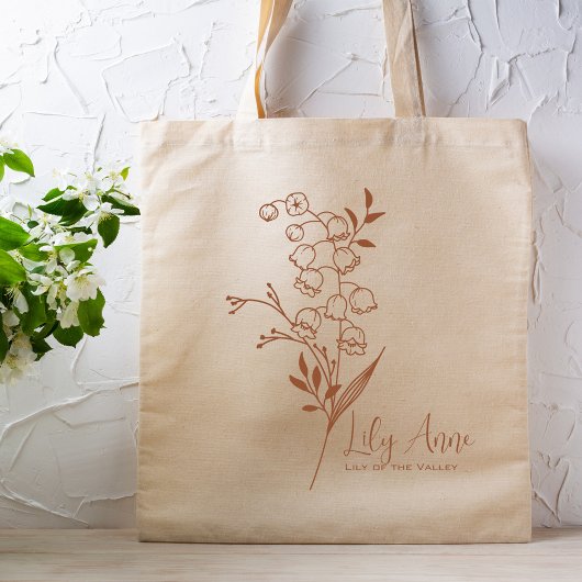 Blume May Boho zum personalisierten Geburtstag Tragetasche