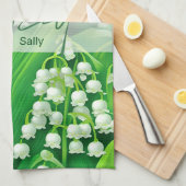 Blume May Lilly im Tal Geschirrtuch (Viertel Falte)