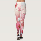 Blume Meadow Ästhetik Vintag Leggings (Rückseite)