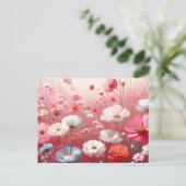 Blume Meadow Ästhetik Vintag Postkarte (Stehend Vorderseite)