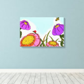 Blume Meadow Leinwand (Insitu (Holzboden))