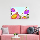 Blume Meadow Leinwand (Insitu (Wohnzimmer))