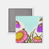 Blume Meadow Magnet (Vorderseite/Rückseite)