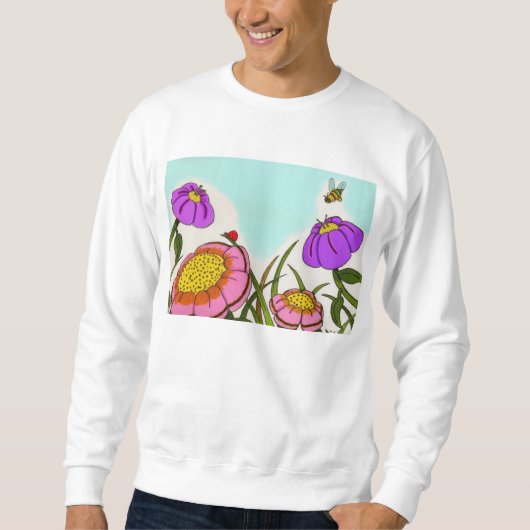 Blume Meadow Mens Sweatshirt (Vorderseite)