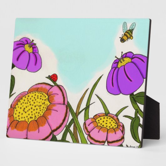Blume Meadow Plaque Fotoplatte (Seite)