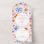 Blume Meadow Wasserfarbe All In One Einladung (Innen Boden)