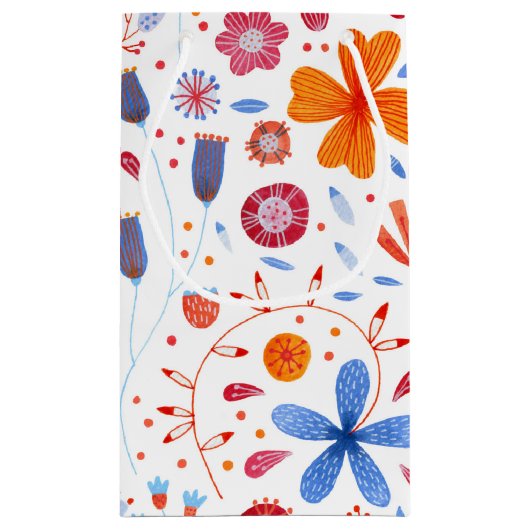 Blume Meadow Wasserfarbe Kleine Geschenktüte (Rückseite)