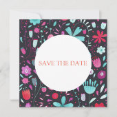 Blume Meadow Wasserfarbe Save the Date Einladung (Vorderseite)