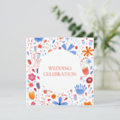 Blume Meadow Watercolor Hochzeit Einladung (Stehend Vorderseite)