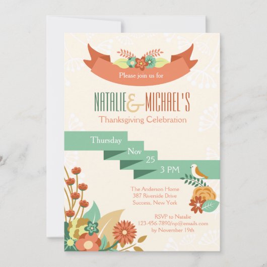 Blume Medley Einladung (Vorderseite)