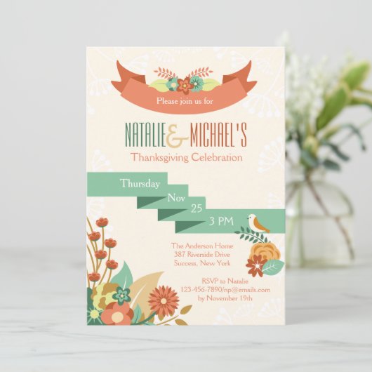 Blume Medley Einladung (Stehend Vorderseite)