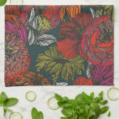 Blume Medley Geschirrtuch (Gefaltet)