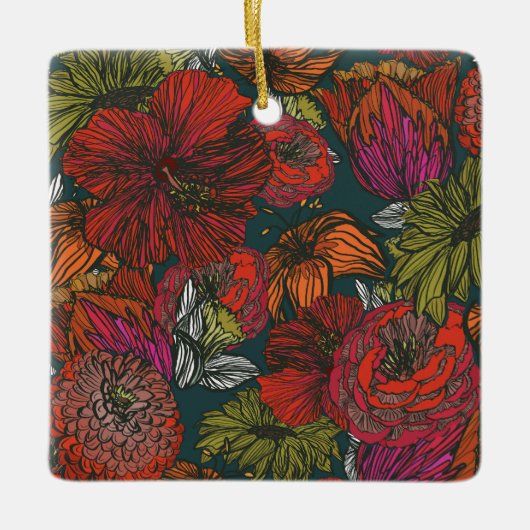 Blume Medley Keramikornament (Vorderseite)