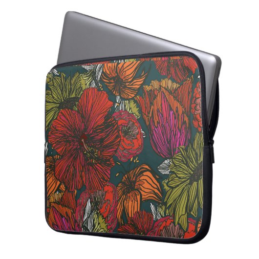 Blume Medley Laptopschutzhülle (Vorderseite Links)