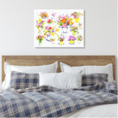 Blume Medley Leinwanddruck (Insitu (Schlafzimmer))