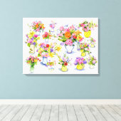 Blume Medley Leinwanddruck (Insitu (Holzboden))