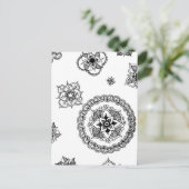 Blume Medley Mandala Postkarte (Stehend Vorderseite)