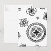 Blume Medley Mandala Postkarte (Vorne/Hinten)