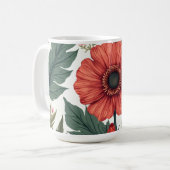 Blume meines Geliebten für immer Kaffeetasse (Vorderseite Links)